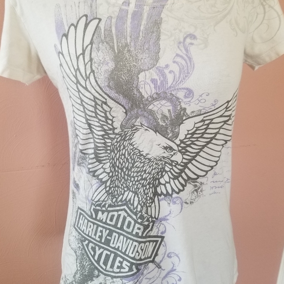 Harley-Davidson Women's White Eagle Appleton WI Short Sleeve TShirt Small - Picture 2 of 6